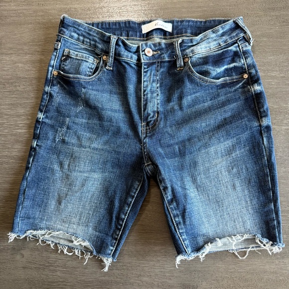 KanCan Dark Blue Denim Cut Off Shorts Pants 30 - Picture 1 of 8